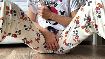Preview 1 of Truxboxanal - skinny teen in pajama small tits masturbating and squirting orgasm