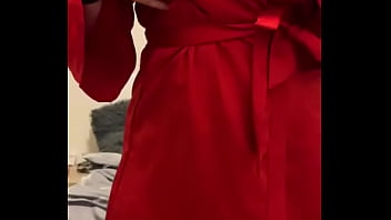 Preview 1 of Asia Sm Negero - Brunette in red lingerie plays with herself