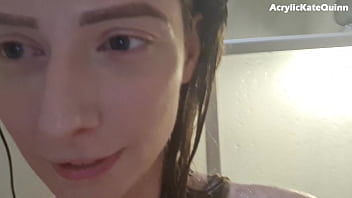 Preview 4 of The Rehearsal - Busty TGirl Stroking in the Shower
