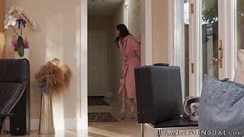 Preview 2 of Sunney Leoney Porn Visio - Lovely babe Maya Woulfe gets pricked in the ass by a beautiful tranny