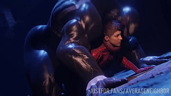 Preview 4 of Boys First Porn Watch - Spiderman x Venom