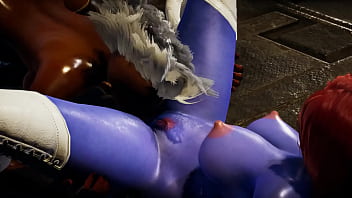 Preview 1 of Phone Nascosta Auto - Futa X Men - Mystique gets creampied by Storm - 3D Porn