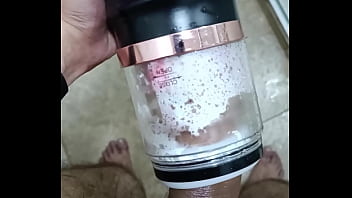 Preview 3 of Sun G Mum - POV Big Uncut Cock Camilo Brown Using An Automatic Masturbation Toy To Get An Intense Cumshot Orgasm