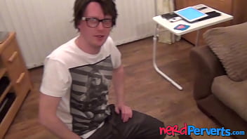 Preview 3 of Pink Satin Panties Solo - MILF Bella Star talked into sucking nerd dick in audition