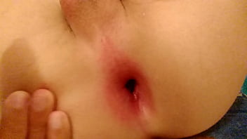 Preview 3 of Tiny Teen Small Tits Dildo - Playing with my asshole part 2 :3