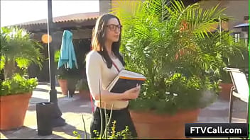 Preview 1 of Kissmefirst Chaturbate Girl - Sexy teen brunette girl Brooke gets naughty and massage her nice natural boobs and pussy in public