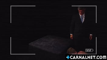 Preview 1 of Jessica May Facials - Slave Jack Waters slowly worked Master Dillon Stones head through the hole and then Jacks ass sucked him in