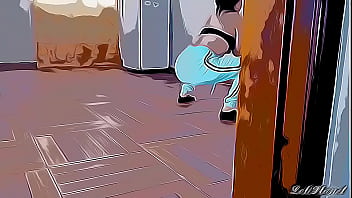 Preview 1 of Mom In The Asshole - Mi Cu&ntilde_ada se pone Hacer Ejercicios cuando quedamos Solo en Casa Yo No puedo Resistirme Parte 1 - Version Cartoon