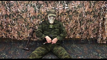 Preview 1 of Tarzan Movie X X - Russian Military man PUMPS His stomach with A PUMP in the Army and Cums in Your FACE!!! Inflate belly inflation