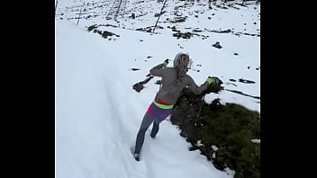 Preview 4 of Natural Boond - My first run in the snow! ️?️What&#039_s your favorite winter activity?#FirstSnow #Run #WinterVibes #ChillyAd...