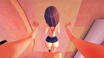 Preview 1 of Mommy Smoke - POV Le doy duro contra el piso a Miku Nakano