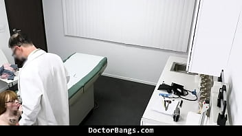 Preview 2 of Sexy Teen Babes Go Lesbo - Doctor Suggesting Teen Patient Should Have Sex with Him in Order to Compare the Symptoms - Amber Stark,  Jasmine Wilde - DoctorBangs