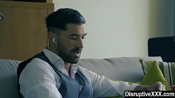 Preview 1 of Sexy Milf Sex Videos Pk - Interracial gay couple fucks in front of boss