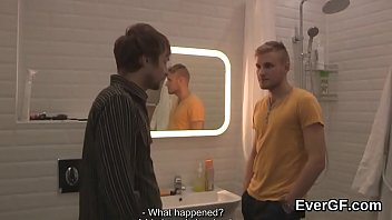 Preview 1 of Adam Curvu - Indebted guy allows hot pal to nail his ex-girlfriend for money