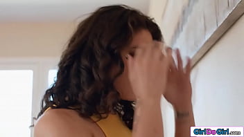 Preview 1 of Drunk Lesbos Kissing - Shove that icecube in my fucking pussy