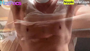 Preview 1 of Beauty Full Qarl - sexy lean muscle guy enjoying playing his nipples and nice shaped pecs!