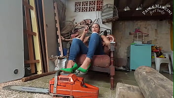 Preview 2 of Doctor Loco 3 - Cranking chainsaw and smoking