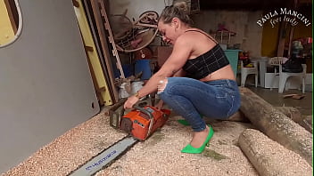 Preview 1 of Doctor Loco 3 - Cranking chainsaw and smoking