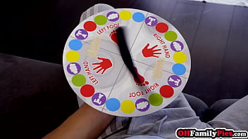 Preview 1 of Mum An Son Hotel - Big ass stepsister Danni Rivers playing twister game on my big hard dick