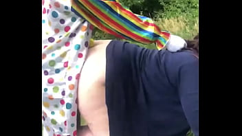 Preview 2 of Hidden Cam Young Gay - Fucking my BBW teacher who failed me years ago in a public park