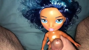 Preview 2 of Webphone Huge Oreol Boobs - Rainbow Surprise Blue Skye Doll 3