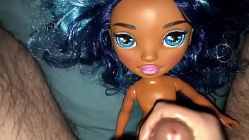 Preview 3 of Webphone Huge Oreol Boobs - Rainbow Surprise Blue Skye Doll 3
