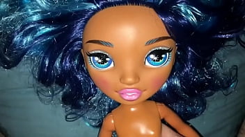 Preview 1 of Webphone Huge Oreol Boobs - Rainbow Surprise Blue Skye Doll 3
