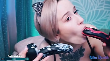 Preview 4 of Jolie 18ans - Ultimate AHEGAO : Masturbation,  Pov Blowjob,  Double Dildo Sucking