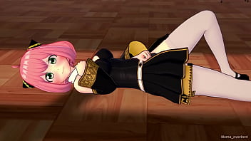 Preview 1 of Deep Fisting Belly Bulge - Anya in a horny day (spyxfamily) (adult version) wearing sexy outfit