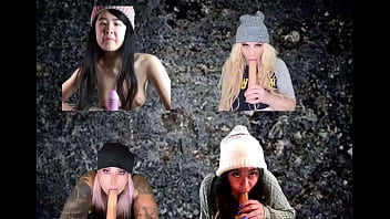 Preview 2 of Japan Shemale Cum Compilation - Four Girl Oral Grunge Party