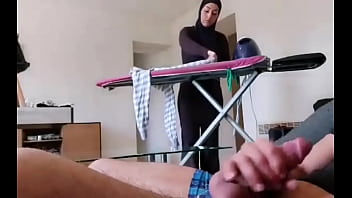 Preview 3 of Tait Pends - OMG !! He pulls out his cock in front of this muslim maid!!
