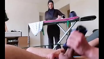 Preview 4 of Tait Pends - OMG !! He pulls out his cock in front of this muslim maid!!