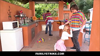 Preview 2 of Hard Fuck Hot Pussy Big Boobs - FamilyStrike - Tiny Blonde Stepsister And Stepbrother Family Fuck On Cinco De Mayo -  Demi Hawks,  Jack Vegas,  Tyler Cruise