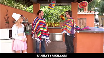 Preview 1 of Hard Fuck Hot Pussy Big Boobs - FamilyStrike - Tiny Blonde Stepsister And Stepbrother Family Fuck On Cinco De Mayo -  Demi Hawks,  Jack Vegas,  Tyler Cruise