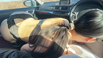 Preview 3 of Asian Fishnet Slut - fucked a friend who has a boyfriend in the car