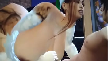 Preview 2 of Blacked Arw - Hot tits and the Sims 4 big boo girls give titjob SFM