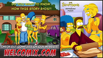 Preview 3 of Young Adult Porn Movies - Flandis Fucking The Simptoons Hotties! Pepperoni pizza! The Simptoons