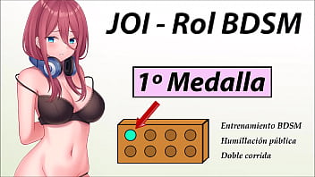 Preview 1 of Girl Sex Toy Masturbation Clips - JOI Aventura Rol Hentai - Primera medalla BDSM - En espa&ntilde_ol