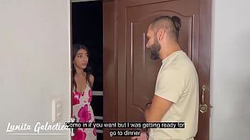 Preview 1 of Fait Sax - Lunita Galactica fuck her neighbor,  rought anal sex with creampie