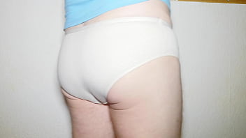Preview 2 of Douter Fuck Daddy - Cream Cotton Panties Preview