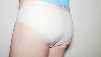 Preview 3 of Douter Fuck Daddy - Cream Cotton Panties Preview