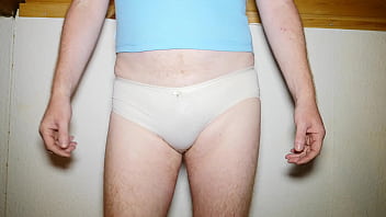 Preview 1 of Douter Fuck Daddy - Cream Cotton Panties Preview