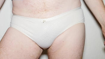 Preview 4 of Douter Fuck Daddy - Cream Cotton Panties Preview