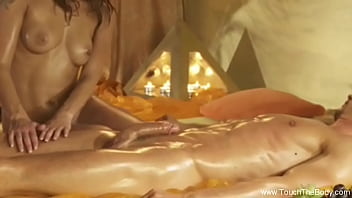 Preview 4 of 30 Min At Mom Son 1room Fuck - Beautiful Blonde Lady Giving Massage