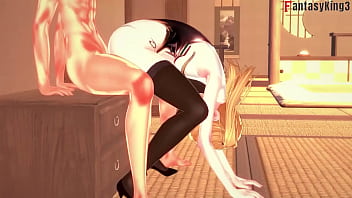 Preview 1 of Mmd Futa - Leonardo da Vinci Fucking Hard | 2 | Azur Lane | Full on Sheer or PTRN: Fantasyking3
