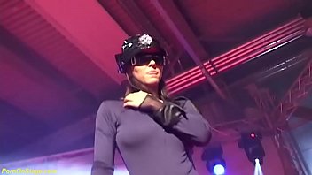 Preview 1 of Girls Wet Pussy - wild strapon sex on public stage