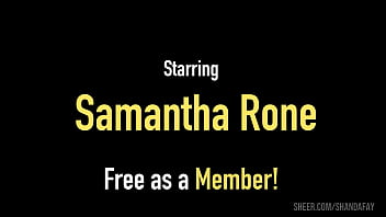 Preview 1 of Sexcy Hd Village Ka Video - Samantha Rone In Fishnets Rubs Her Twat As Fast As Possible!