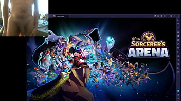 Preview 1 of Foot Worship Jav - BLACK OTTER PLAYING DISNEY SORCERER&#039_S ARENA