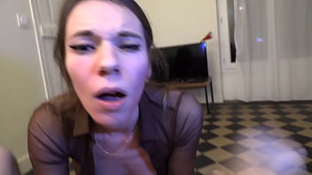 Preview 2 of Redtube Puta - TS Anna get hard face slapped during blowjib