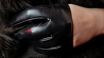Preview 4 of 18 Yo Smoking Babes - sexy short gloves - FUR lady teasing